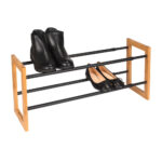 Shoe Rack Ecori Extandable Black Bamboo - Image 6