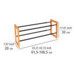 Shoe Rack Ecori Extandable Black Bamboo - Image 7