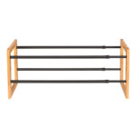 Shoe Rack Ecori Extandable Black Bamboo - Image 2
