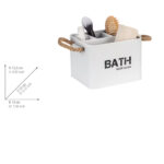 Bathroom Box 4 Compartments Gara  White Steel - Image 3