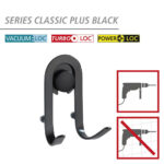 Wall hook 2 pc Classic Plus black - Image 3