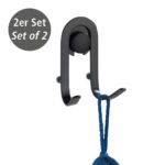 Wall hook 2 pc Classic Plus black - Image 2