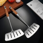 Fish Spatula with Wooden Handle -  Stainless Steel - Image 3