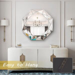 Decorative Wall Mounted Mirror – Silver - Image 3