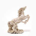 Polystone Rearing Horse Statue Look Decor Sculpture  -  Bronze - Image 2