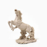 Polystone Rearing Horse Statue Look Decor Sculpture  -  Bronze - Image 3