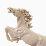 Polystone Rearing Horse Statue Look Decor Sculpture  -  Bronze - Image 4