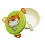Round Animal Print Lunch Box  With Built-In Spork - Image 2