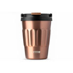 Travel Coffee Mug with Splash Proof Sliding Lid with Handle 400 ml “TYESO” Rose Gold