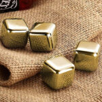 Reusable Ice Cubes with Tongs & Storage Tray - Stainless Steel - Image 3