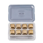 Reusable Ice Cubes with Tongs & Storage Tray – Stainless Steel
