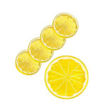 4 Pc Realistic Citrus Decoration Artificial Lemon Slice Set