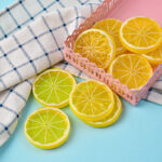 4 Pc Realistic Citrus Decoration Artificial Lemon Slice Set - Image 2