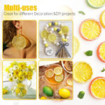4 Pc Realistic Citrus Decoration Artificial Lemon Slice Set - Image 5