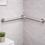 Stainless Steel Grab Bar – Matte Silver Finish (660 x 450mm, 35mm Dia) - Image 2