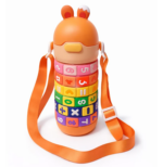 Kids Math Water Bottle with Silicone Spout Stainless Steel 430ml