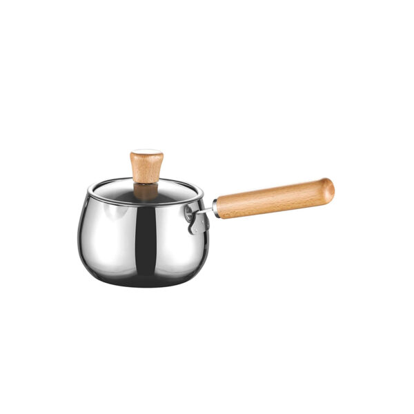 Stainless Steel Milk Pan With Glass Lid 12cm (850ml)