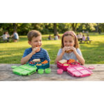 Dinosaur World Kids Lunch Box  4 Compartment Leakproof BPA-Free 1800 ml - Green - Image 4