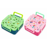 Dinosaur World Kids Lunch Box  4 Compartment Leakproof BPA-Free 1800 ml - Green