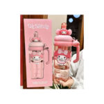 Kuromi Sanrio Girls Straw Cup 1200 ml Anime Water Bottle - Image 2