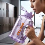 SHOTAY  Sports Water Bottle Time Marker Jug with Straw - 2000 ml - Image 2