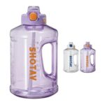 SHOTAY  Sports Water Bottle Time Marker Jug with Straw - 2000 ml