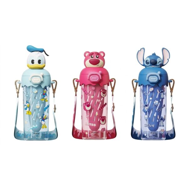 Disney Character Water Bottle – 550ml (Mickey / Donald / Lotso / Stitch)