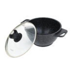 21 Pc Granite Coated Cookware Set - Black - Image 4