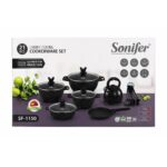 21 Pc Granite Coated Cookware Set - Black - Image 14