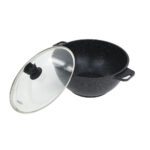 21 Pc Granite Coated Cookware Set - Black - Image 3