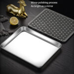 Dish Drain Tray Stainless Steel ( 31.5 by 24.5 by 2.5 ) – Grey - Image 3
