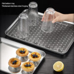 Dish Drain Tray Stainless Steel ( 31.5 by 24.5 by 2.5 ) – Grey - Image 4