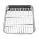 Premium Baking And Cooking Tray with Cooling Rack - Silver