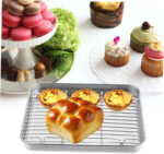 Premium Baking And Cooking Tray with Cooling Rack - Silver - Image 4