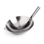 Stainless Steel Wok Pan Non-Stick – 40 cm – Silver