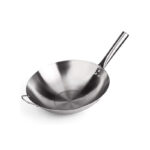 Stainless Steel Wok Pan Non-Stick – 38 cm – Silver