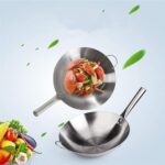 Stainless Steel Wok Pan  Non-Stick – 38 cm - Silver - Image 3