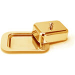 Butter Dish with Lid Stainless Steel - Golden - Image 3