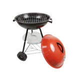 Football Style BBQ Grill with Moving Stand 17 Inch  – Red