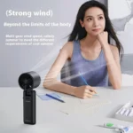 Handheld Fan Mini Fan with Digital Display – Black - Image 9