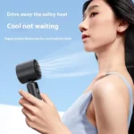 Handheld Fan Mini Fan with Digital Display – Black - Image 7