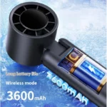 Handheld Fan Mini Fan with Digital Display – Black - Image 4