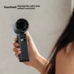 Handheld Fan Mini Fan with Digital Display – Black - Image 6