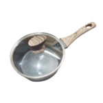 Hot Chef 16 cm Marble Coating Sauce Pan Non-Stick Cookware - Black - Image 4