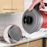 Oil Strainer Container with Lid and Fine Mesh Filter 1.4 L– Stainless Steel - Image 7