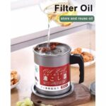Oil Strainer Container with Lid and Fine Mesh Filter 1.4 L– Stainless Steel - Image 6