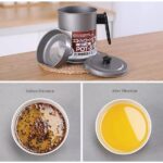 Oil Strainer Container with Lid and Fine Mesh Filter 1.4 L– Stainless Steel - Image 5