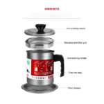 Oil Strainer Container with Lid and Fine Mesh Filter 1.4 L– Stainless Steel - Image 8