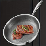Frying Pan Stainless Steel  28 cm - Grey - Image 4
