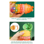 Kids Math Water Bottle with Silicone Spout Stainless Steel 430 Ml - Green - Image 3